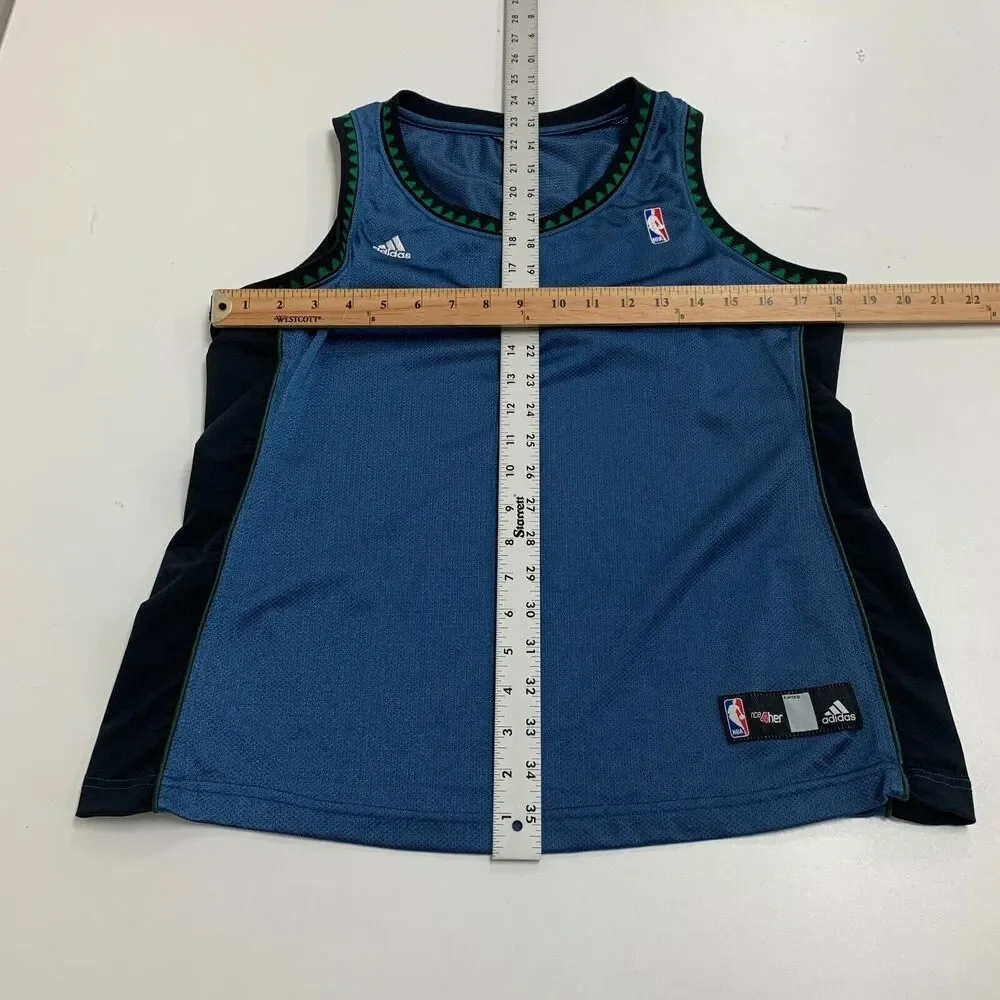 Adidas NBA 4Her Jersey Tank Top Womens M Medium Blue Sleeveless T-Wolves